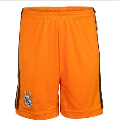 13-14 Real Madrid Away Orange Soccer Jersey Kit(Shirt+Shorts) - Click Image to Close
